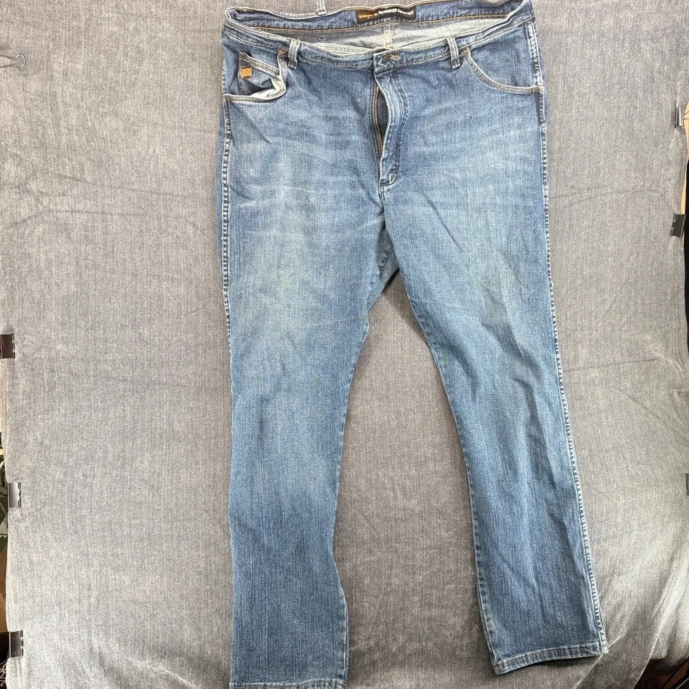 Wrangler FR Jeans Mens 42x34 Blue Cotton Blend Regular Flame Resistant Workwear